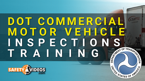 Dot commercial motor vehicle inspections training.