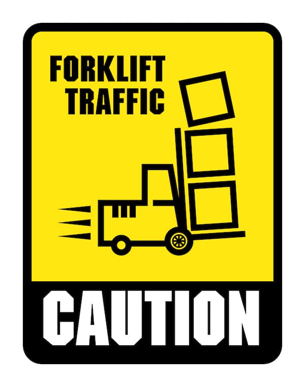 Forklift Warning Sign "Watch out for Pedestrians"