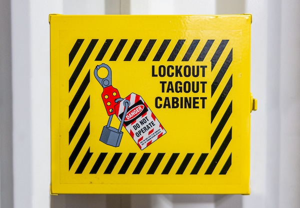 Cabinet With Lockout Tagout Devices