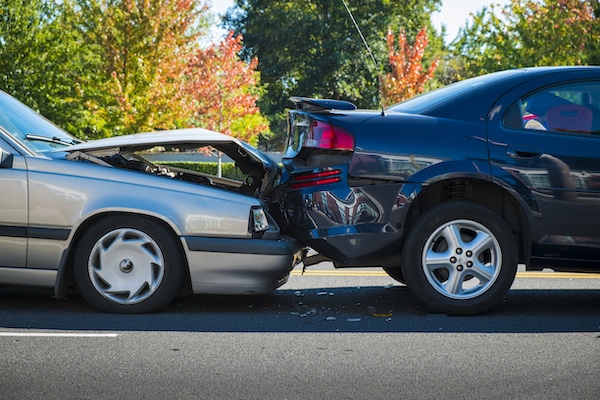 Car rear end accident