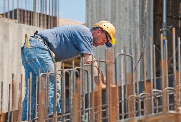 Construction Worker Doing His Job