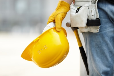 Construction Worker with Safety Gear