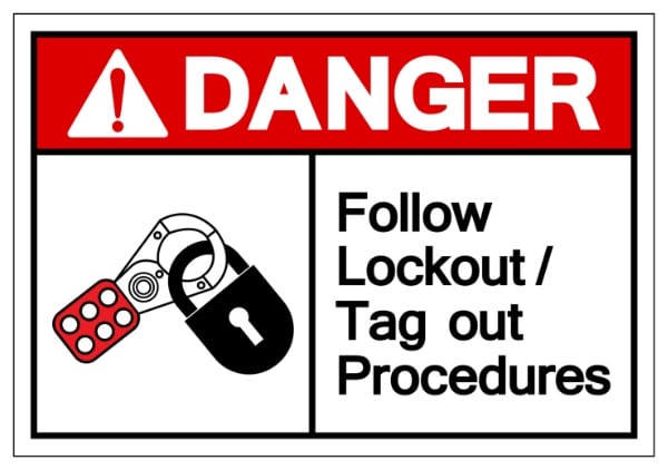 Danger Sign Lockout Tagout