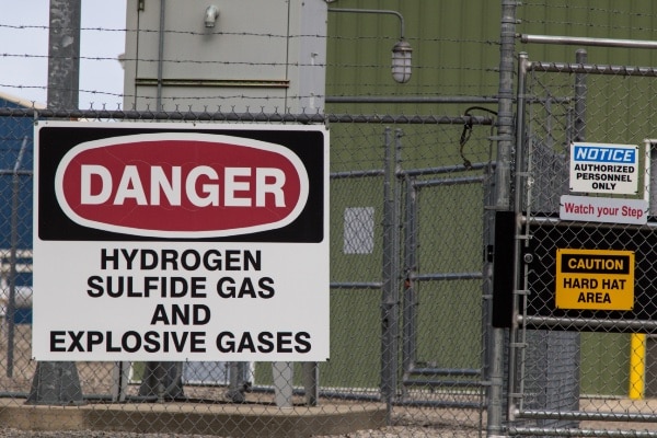 Hydrogen Sulfide Danger Warning Sign