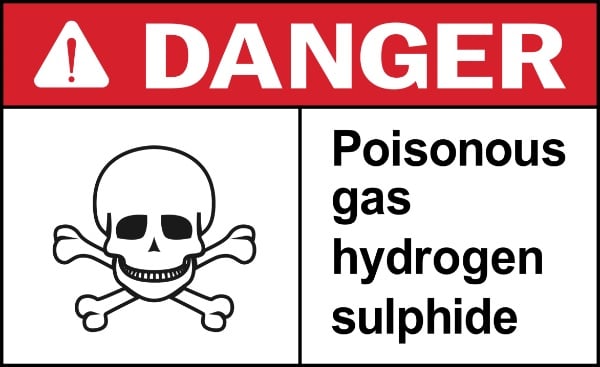 Poisonous H2S Sign