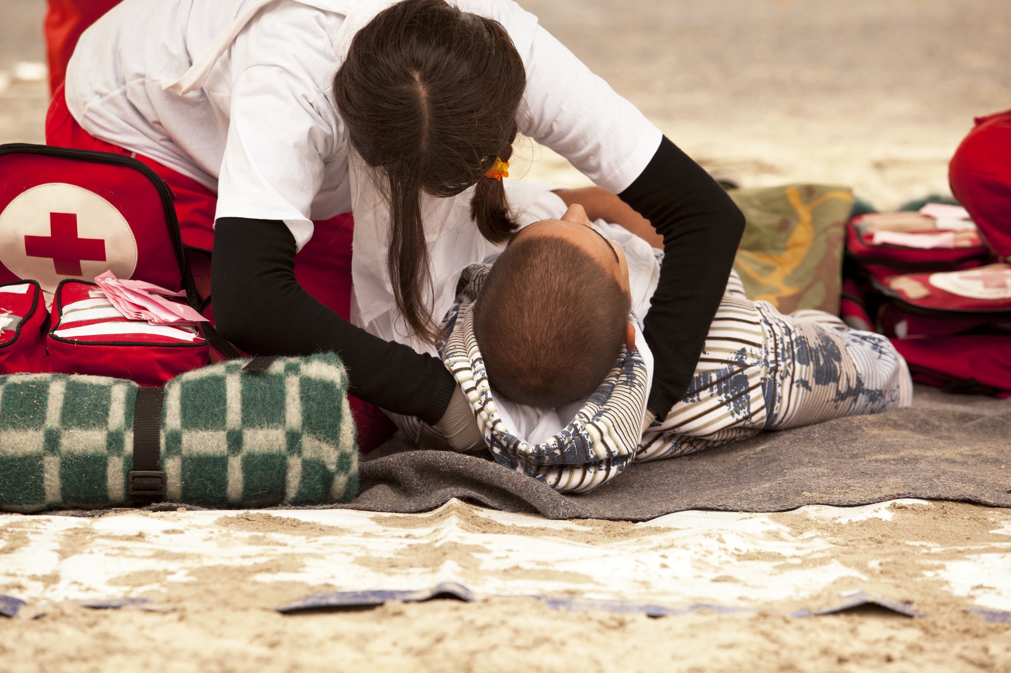 Person Receiving First Aid