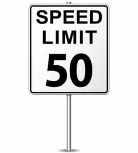 50 MPH Speed Limit Sign