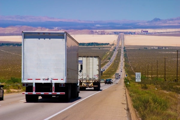 Trucks Changing Lanes