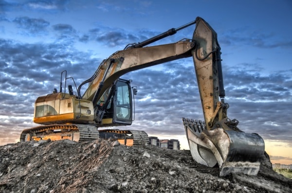 Working Excavator