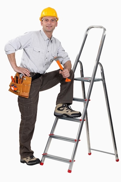 Man on Step Ladder