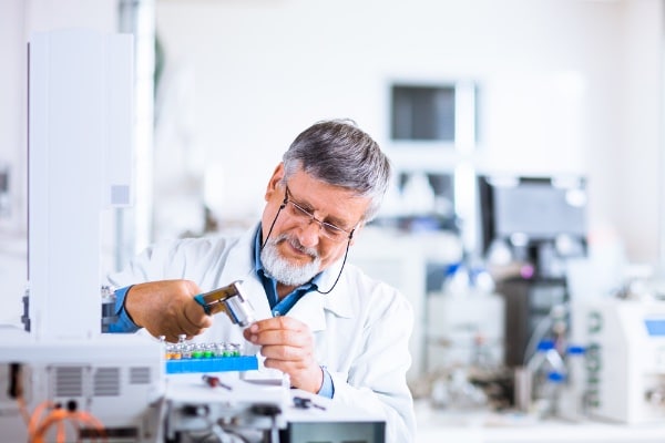 Man Working in a Laboratory