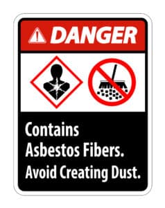 Asbestos Dust Warning Sign