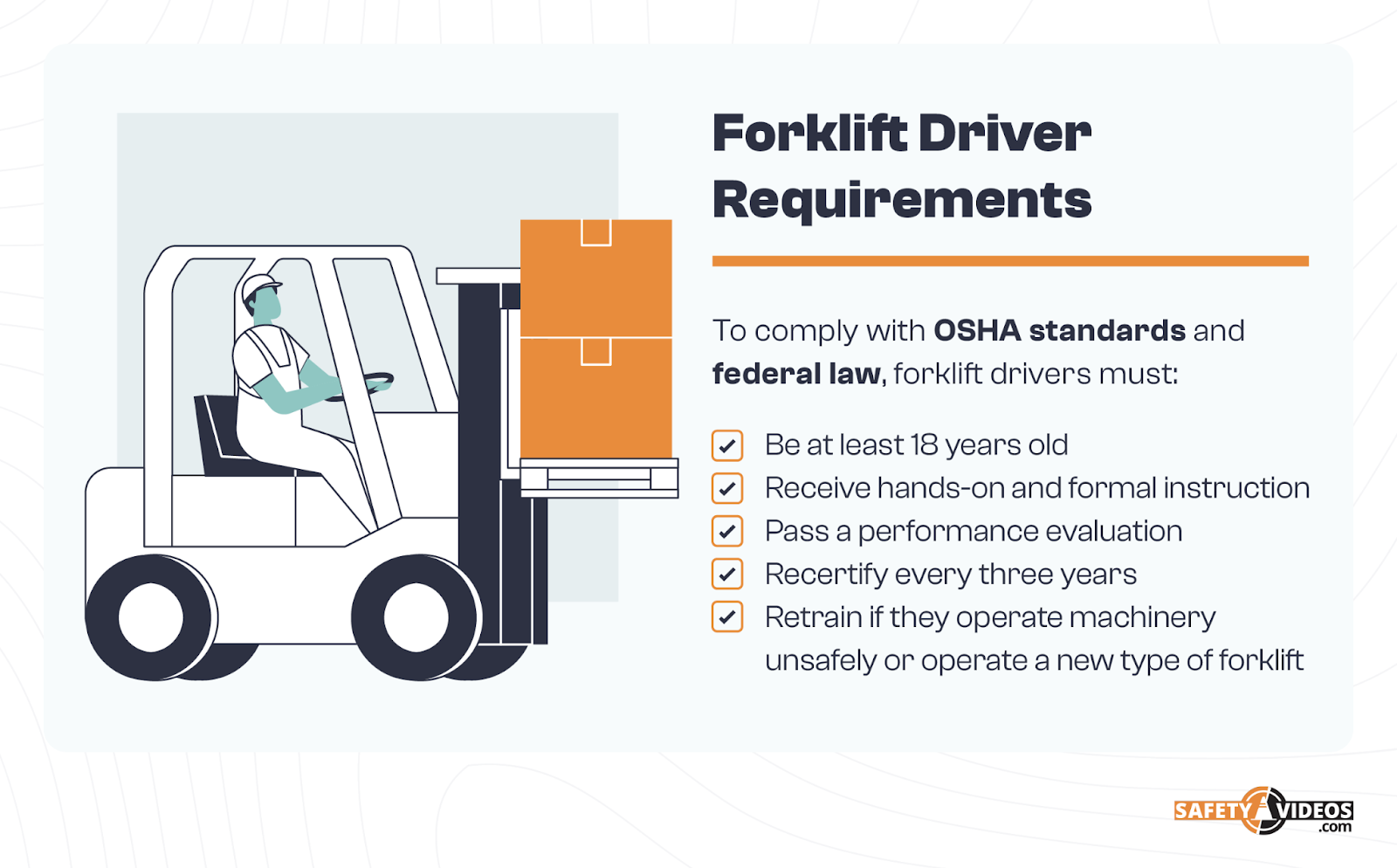 checklist of forklift driver requirements