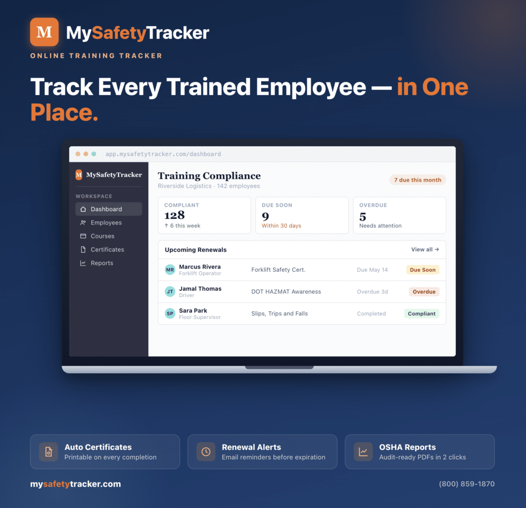 Online Safety Training Tracker - Track Employee Compliance