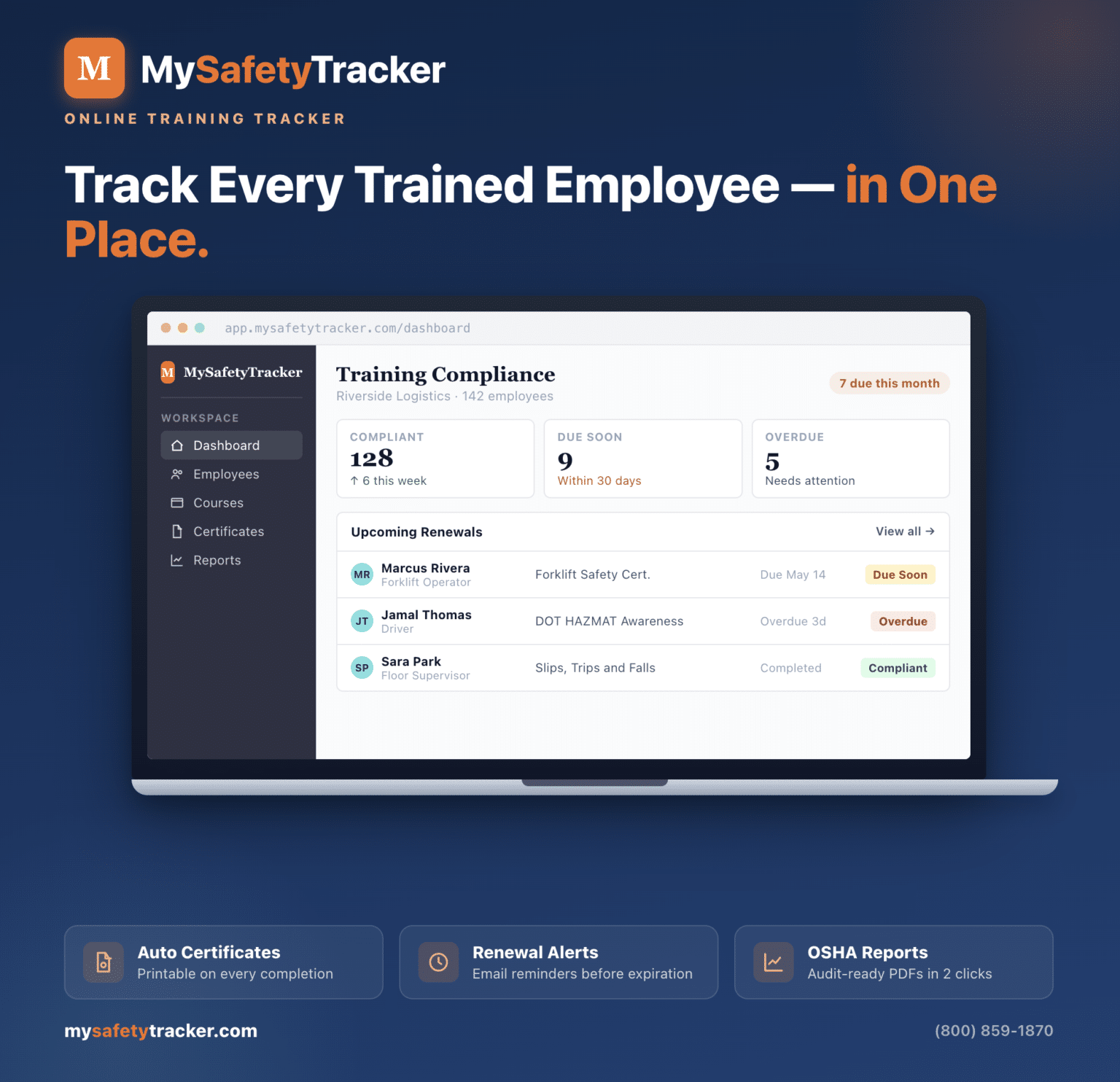Online Safety Training Tracker - Track Employee Compliance